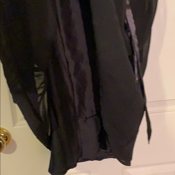 Vintage Black Chiffon and Satin Formal Dress - Picture 6 of 7